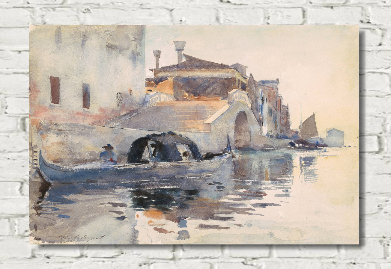 John Singer Sargent Print, Ponte Panada, Fondamenta Nuove, Venice (c. 1880)