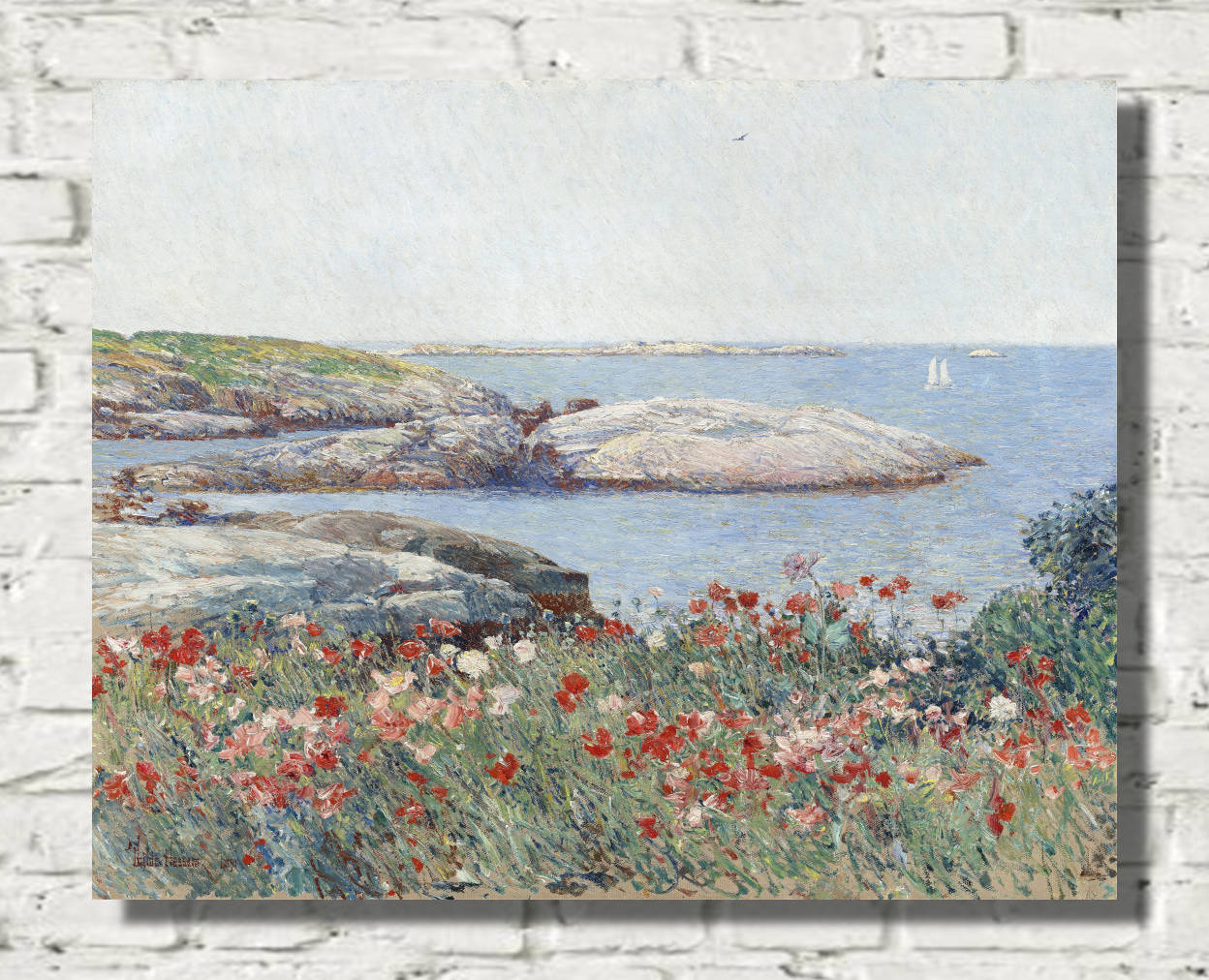 Frederick Childe Hassam Print : Poppies,Isles of Shoals (1891)