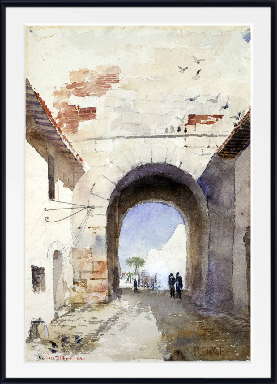 Cass Gilbert Print, Porta San Paulo, Rome (1880)