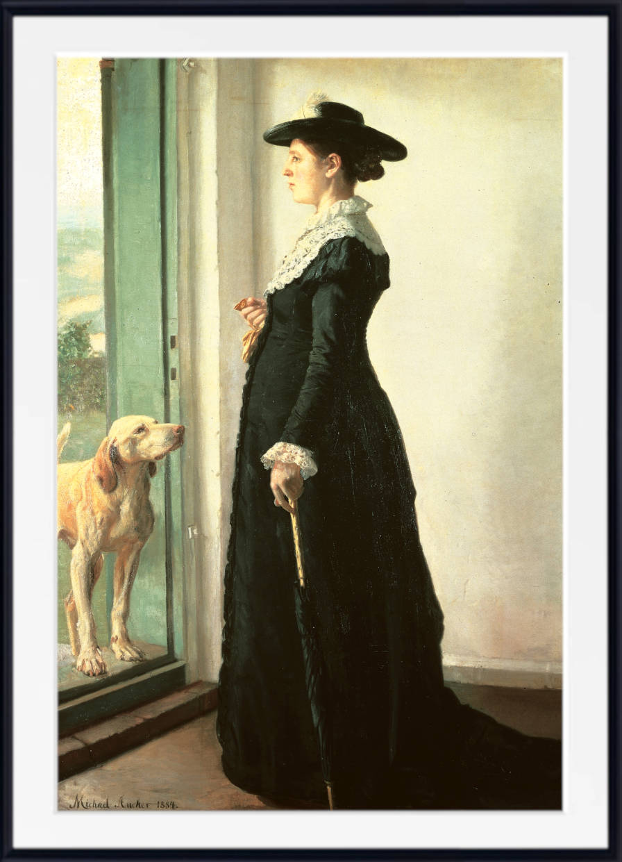 Michael Ancher Print, Portrait Anna Ancher