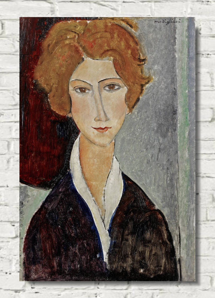 Amedeo Modigliani Wall Art Print : Portrait De Femme (c. 1917)