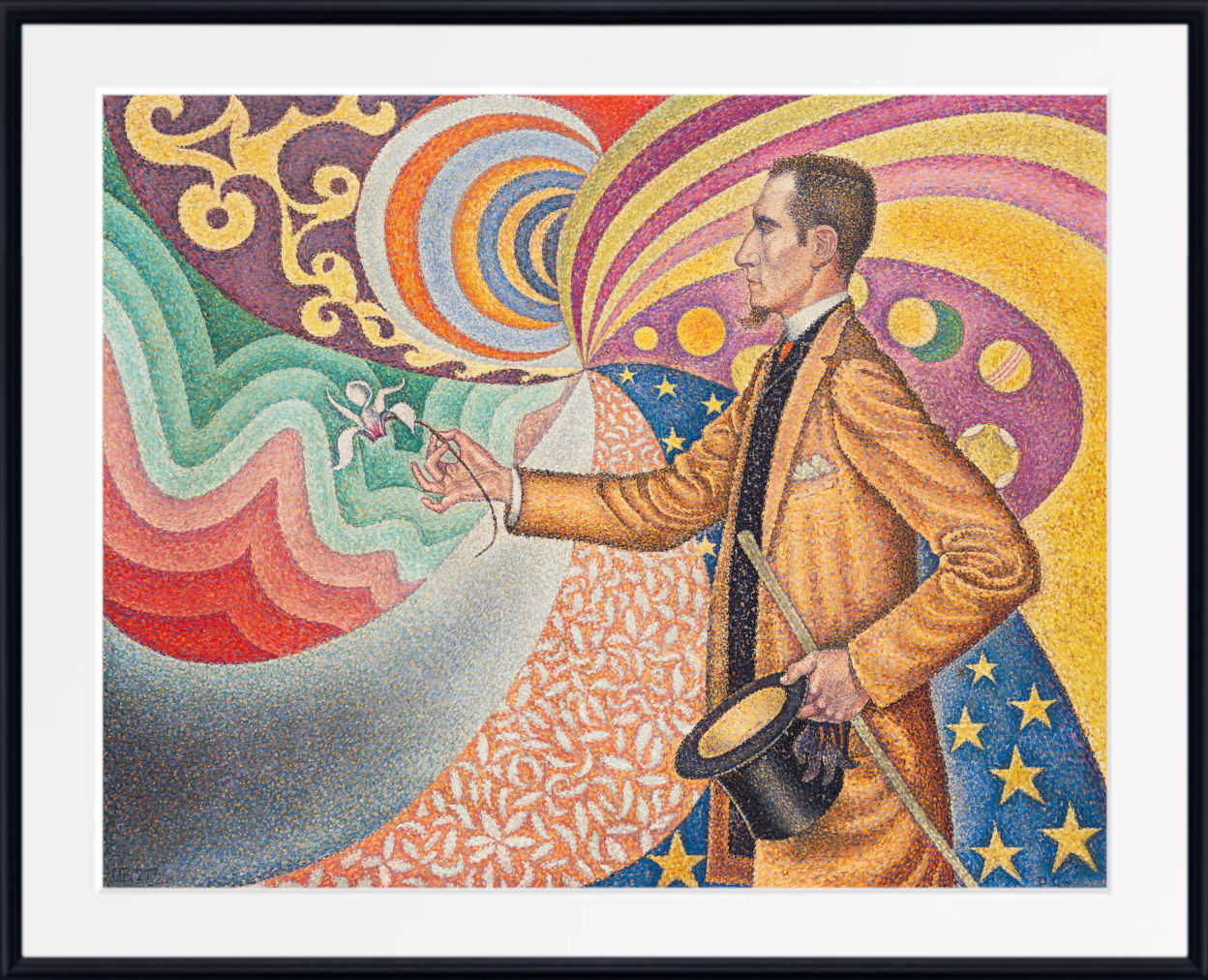 Paul Signac Opus 217.  Portrait of M. Félix Fénéon in 1890