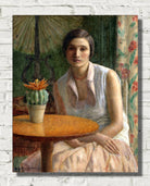 Portrait of a Woman (with Cactus) (1930) by Frederick Carl Frieseke, Gallery Quality Prints from GalleryThane