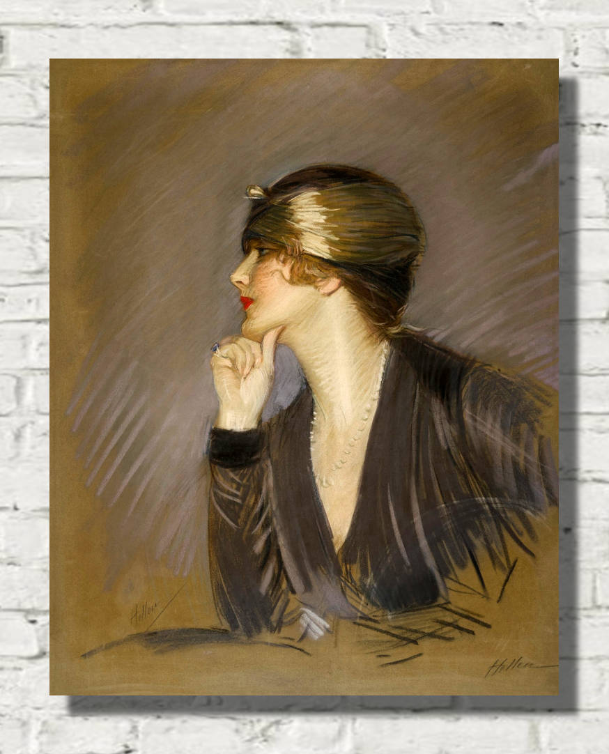 Paul-César Helleu Print, Portrait de Lucette