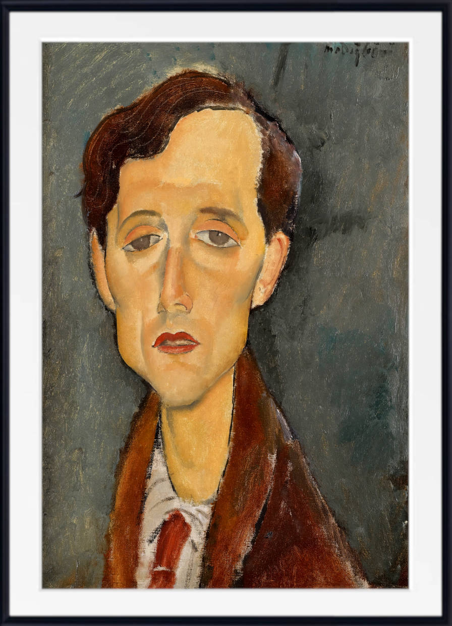 Amedeo Modigliani Wall Art Print : Portrait of Frans Hellens