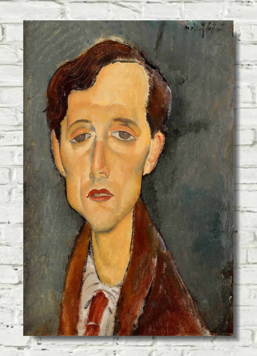 Amedeo Modigliani Wall Art Print : Portrait of Frans Hellens