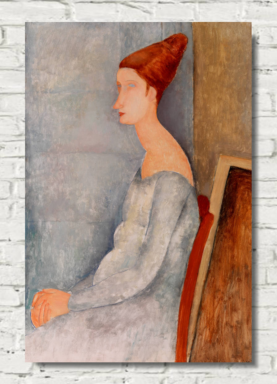 Amedeo Modigliani Wall Art Print : Portrait of Jeanne Hébuterne (1918)