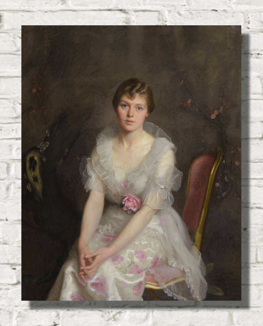 William McGregor Paxton Print, Louise Converse (Mrs. Junius S. Morgan III)