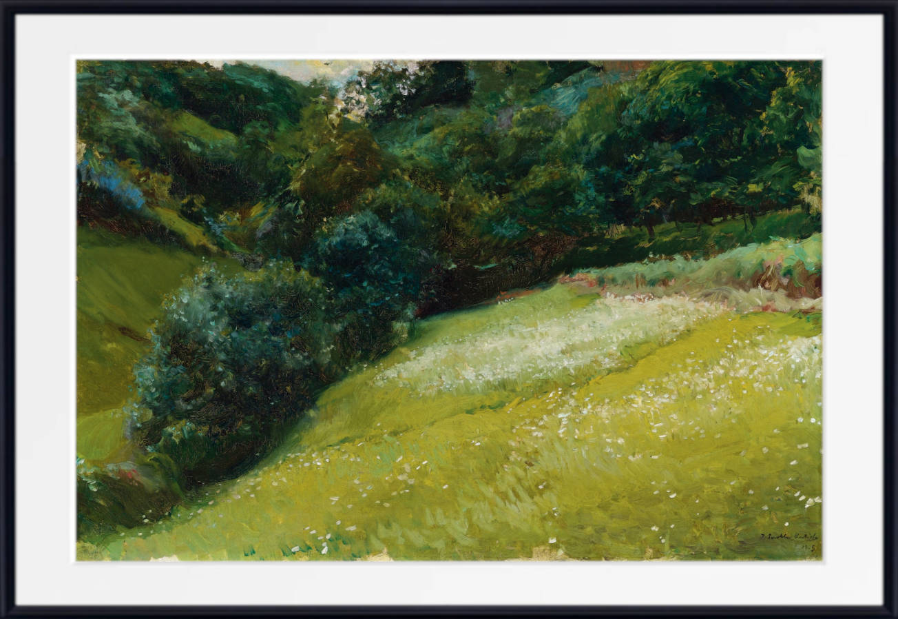 Joaquín Sorolla Print, Field In Asturias, San Esteban De Pravia