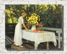 Michael Ancher Print, Preparing lunch