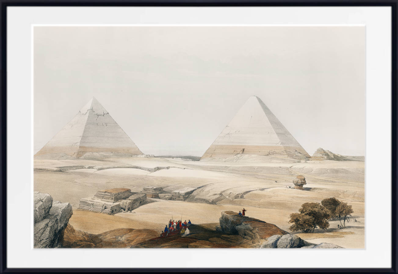 Pyramids of Giza, David Roberts Fine Art Print