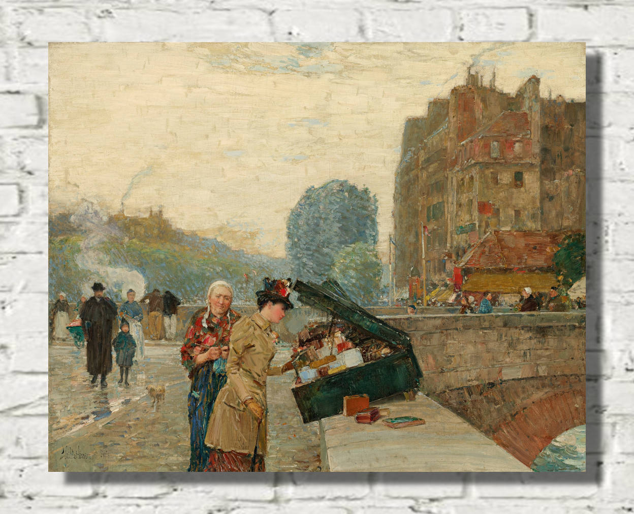 Frederick Childe Hassam Print : Quai St. Michel (1888)