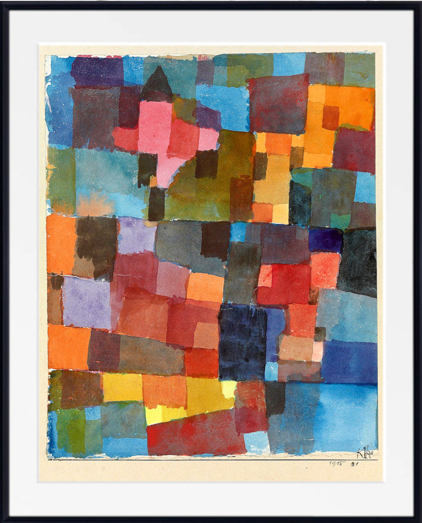 Paul Klee Fine Art Print, Room Architectures
