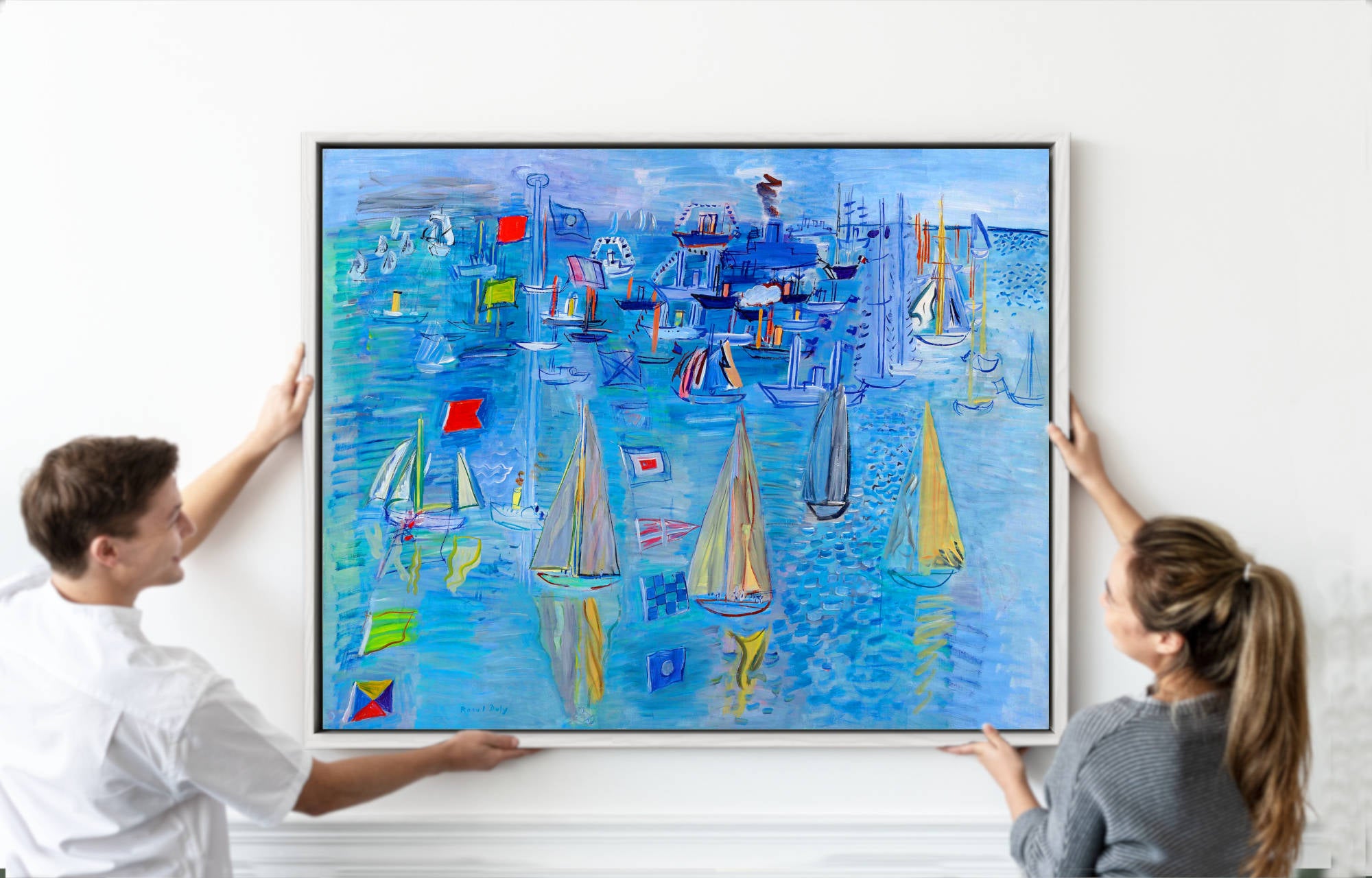 Dufy、Port at Deauville、希少画集画、新品額付 Dufy、Port at Deauville、希少画集画、新品額付 Dufy、Port at