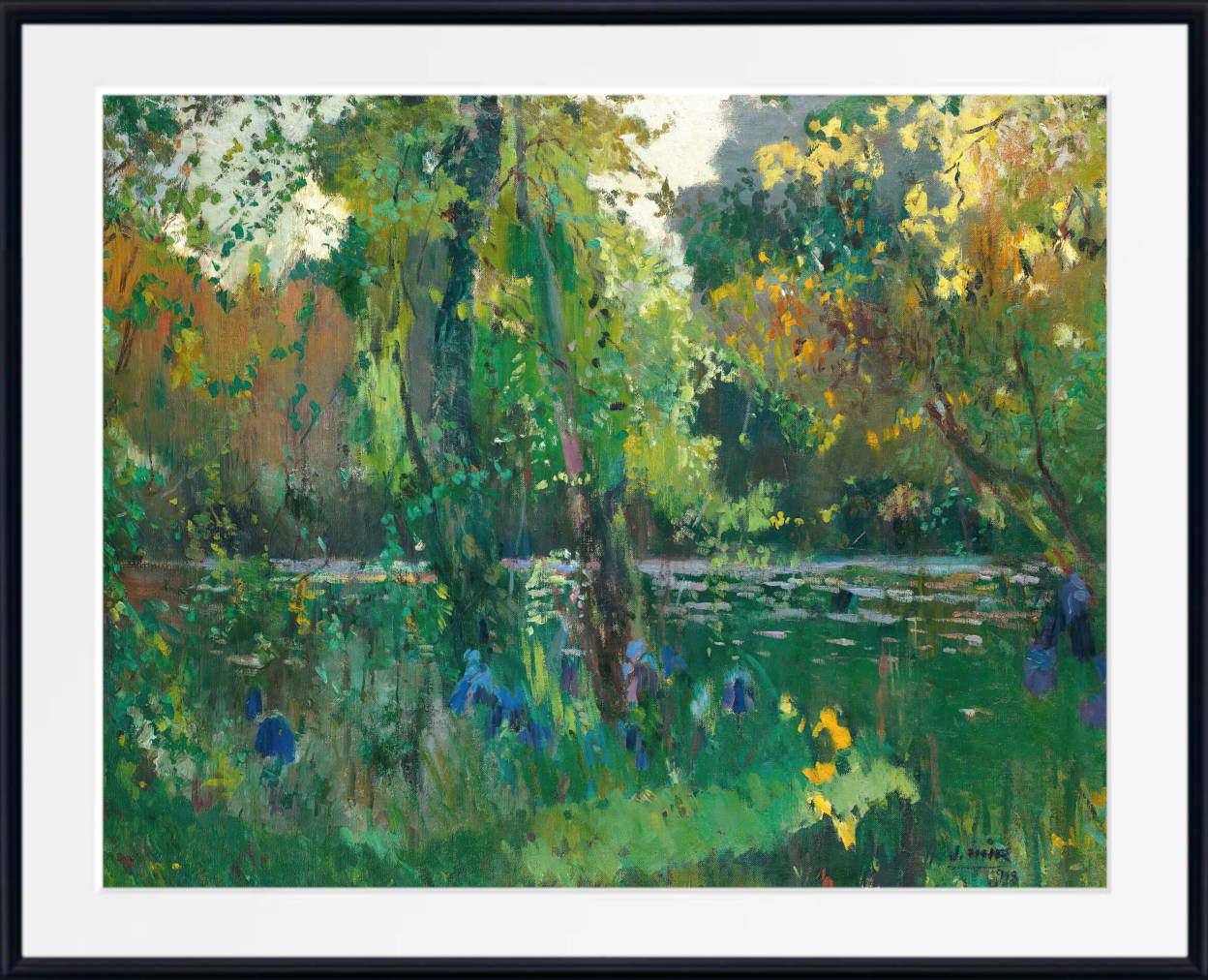 Joaquin Mir Trinxet Print, Riverbank In The Forest (1918)