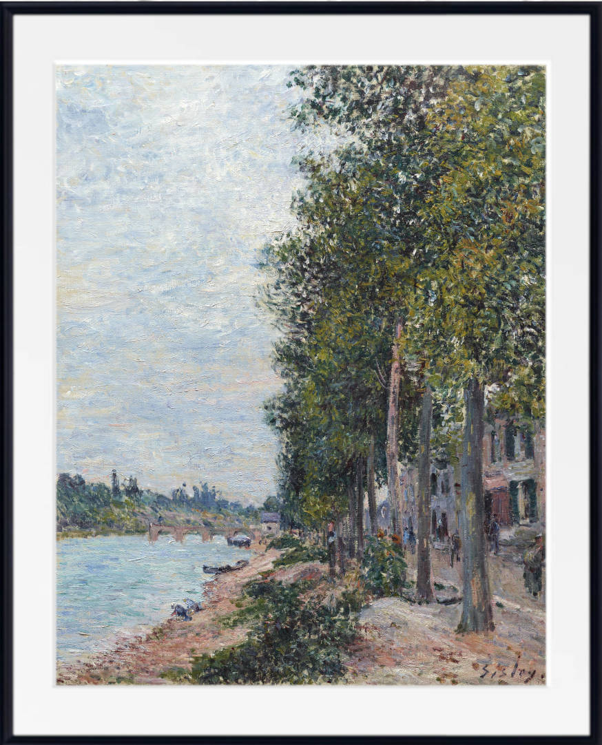 Alfred Sisley Print, Road Along the Seine at Saint-Mammes 