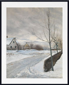 Village Roadm snowscene Laurits Andersen Ring Framed fine art print