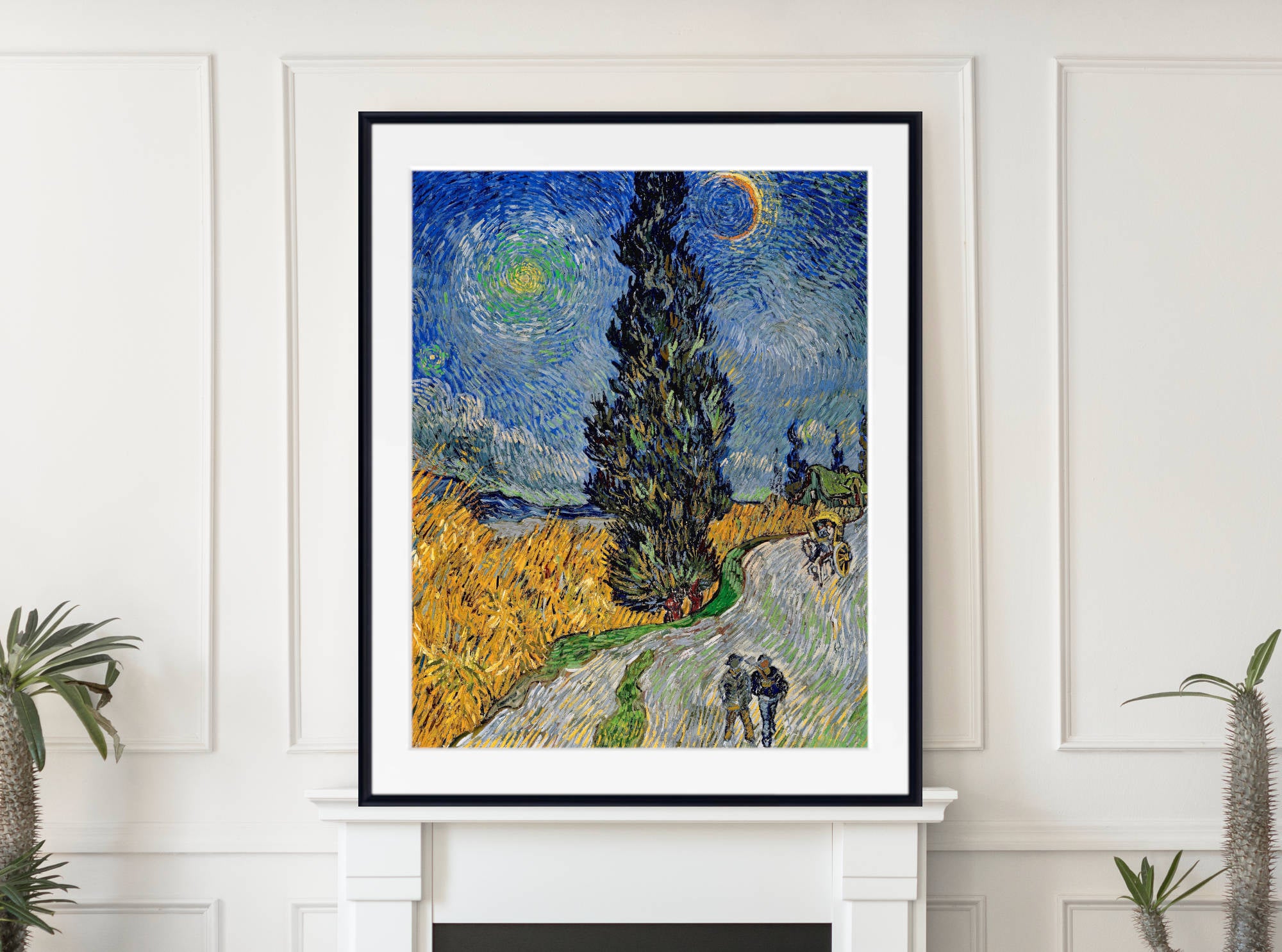 Vincent van Gogh Print, Road with Cypress and Star