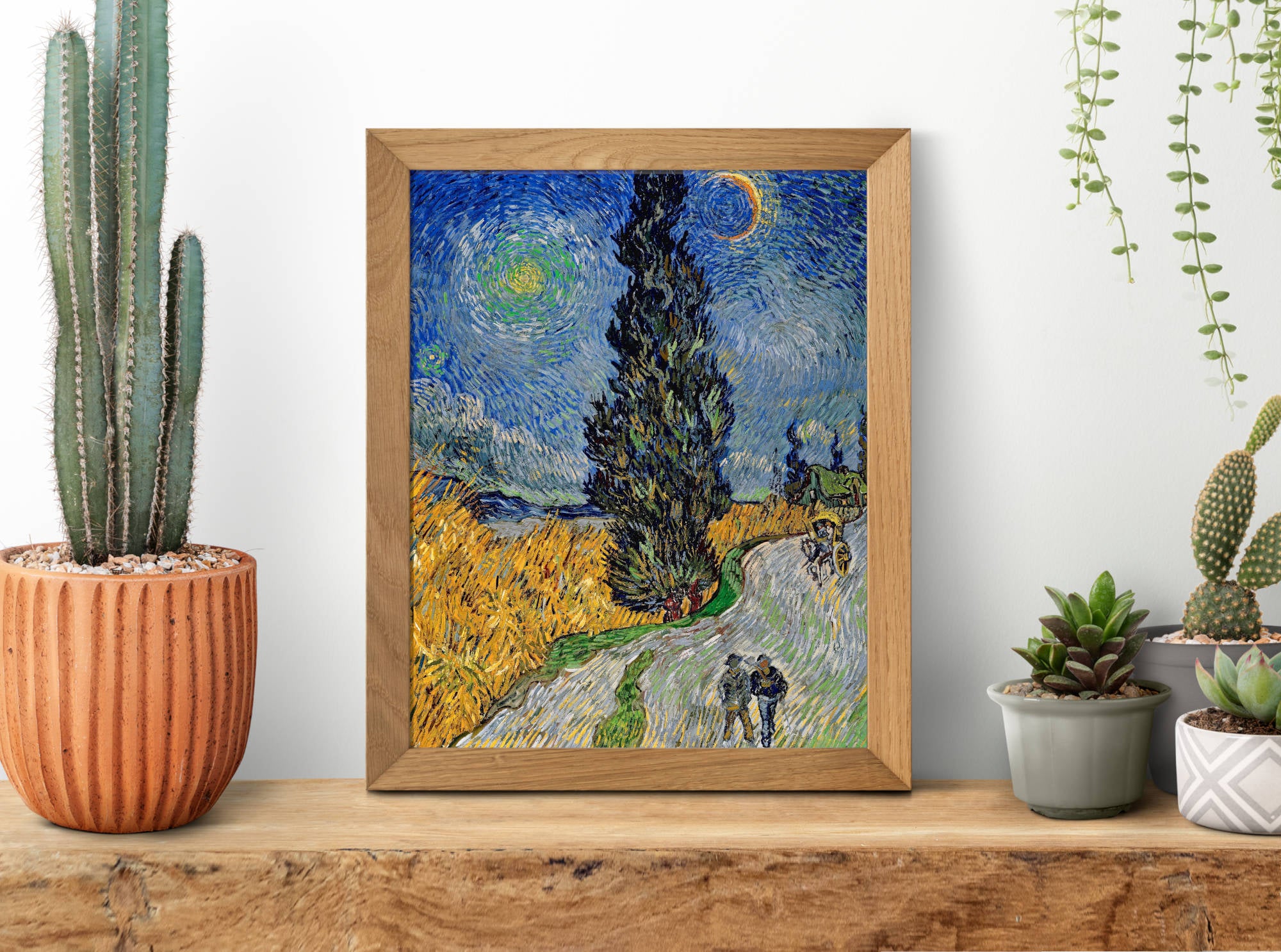 Vincent van Gogh Print, Road with Cypress and Star