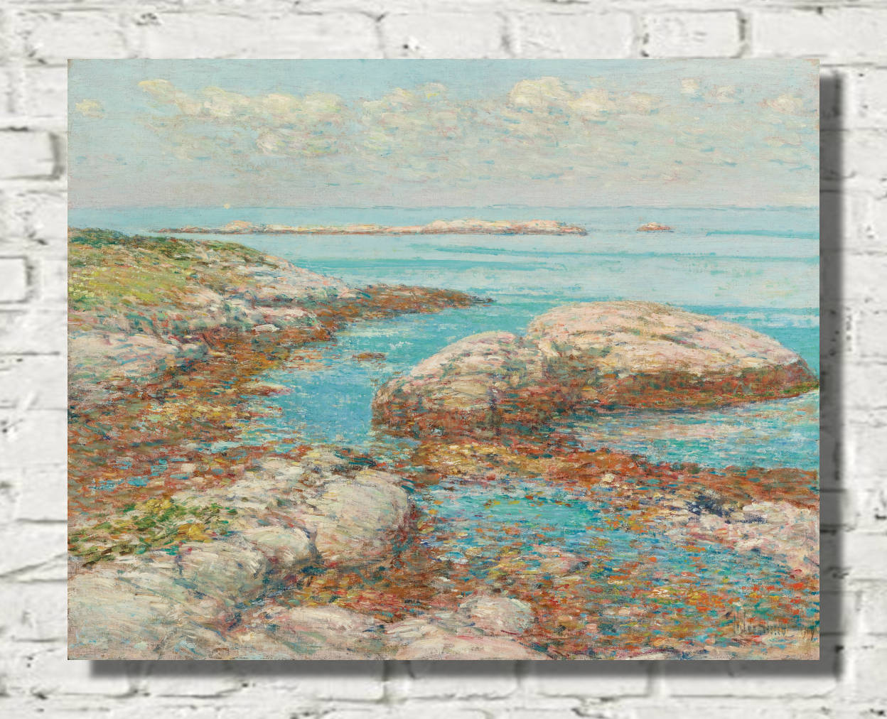 Frederick Childe Hassam Print : Rocks At Appledore, Morning (1909)