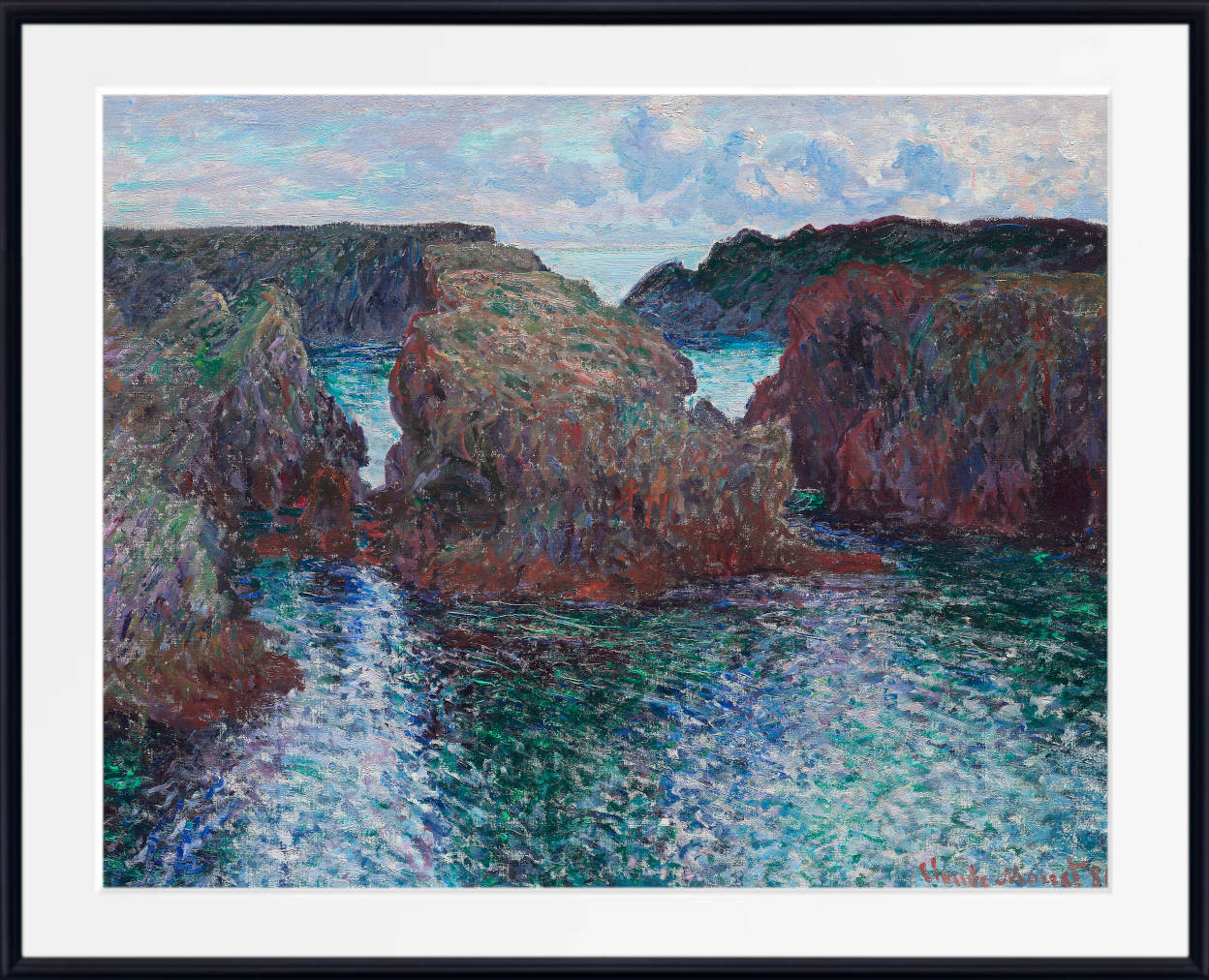 Claude Monet Fine Art Print, Rocks at port-goulphar belle-île