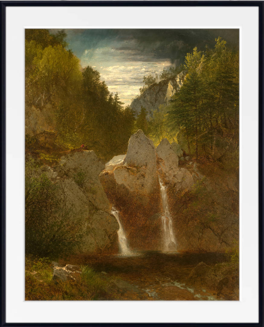 John Frederick Kensett Print, Rocky Pool, Bash-Bish Falls (1865)