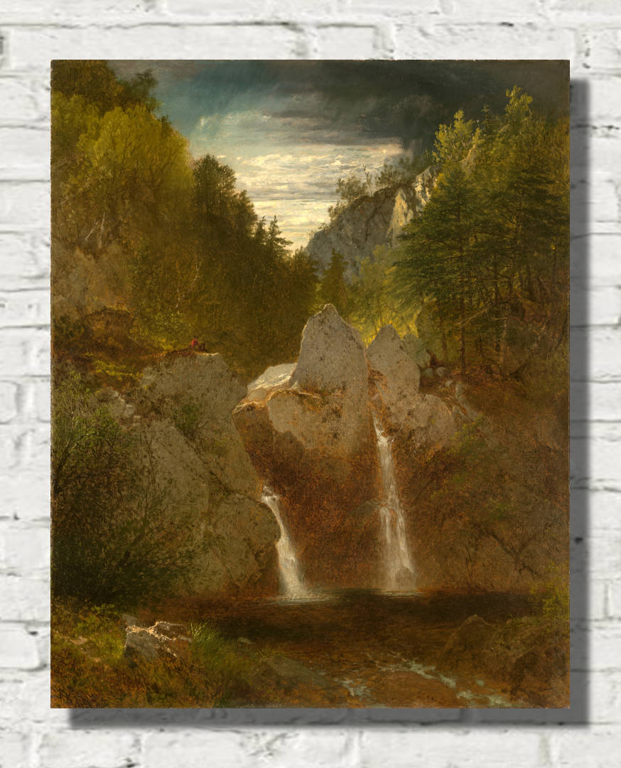 John Frederick Kensett Print, Rocky Pool, Bash-Bish Falls (1865)