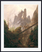 Rocky landscape Elbe Mountains, Caspar David Friedrich Fine Art Print