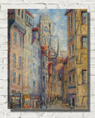 Gustave Loiseau Print, Rouen, Rue avec l’Église (1920)