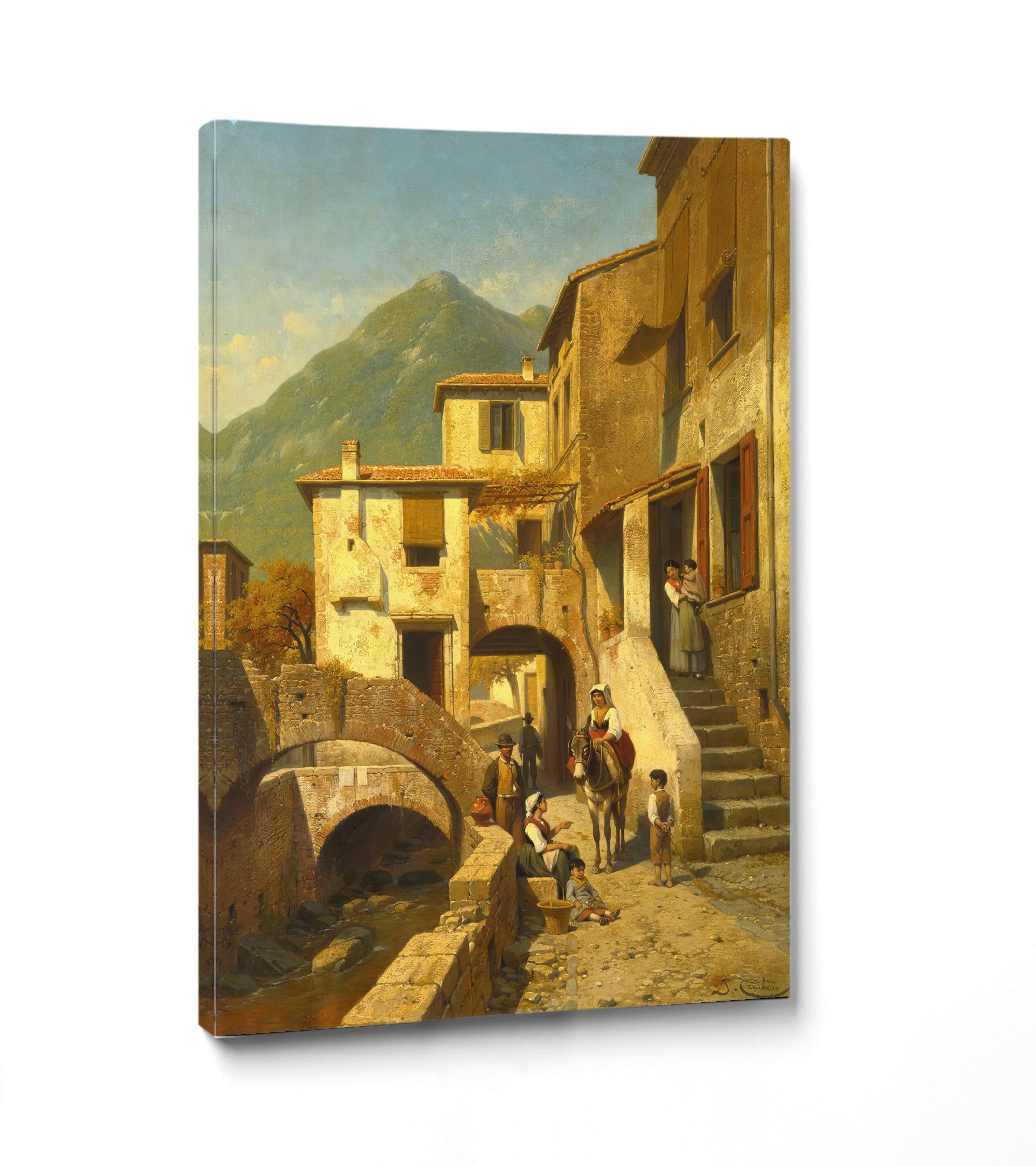 Jacques Carabain, Rue A Monte-Rosso, Bord De La Mediterrane, Italie (1888)