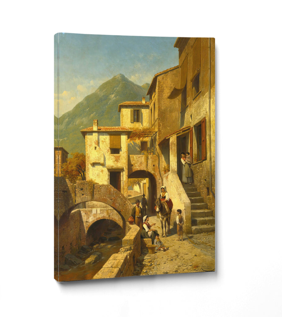 Jacques Carabain, Rue A Monte-Rosso, Bord De La Mediterrane, Italie (1888)
