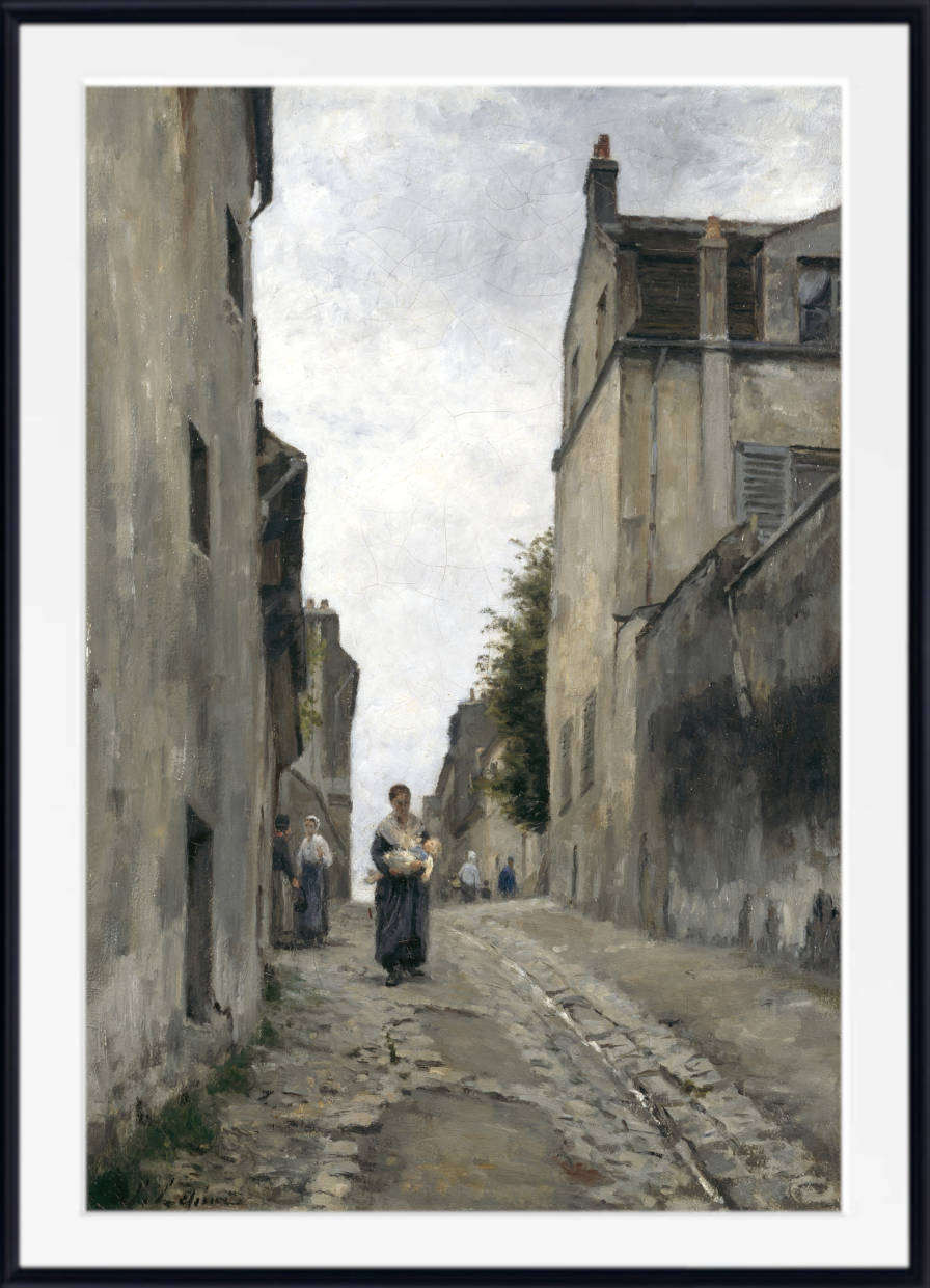 Stanislas Lepine Print, Rue Mont-Cenis, Montmartre (c.1872)