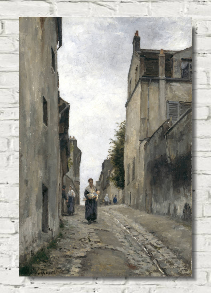 Stanislas Lepine Print, Rue Mont-Cenis, Montmartre (c.1872)