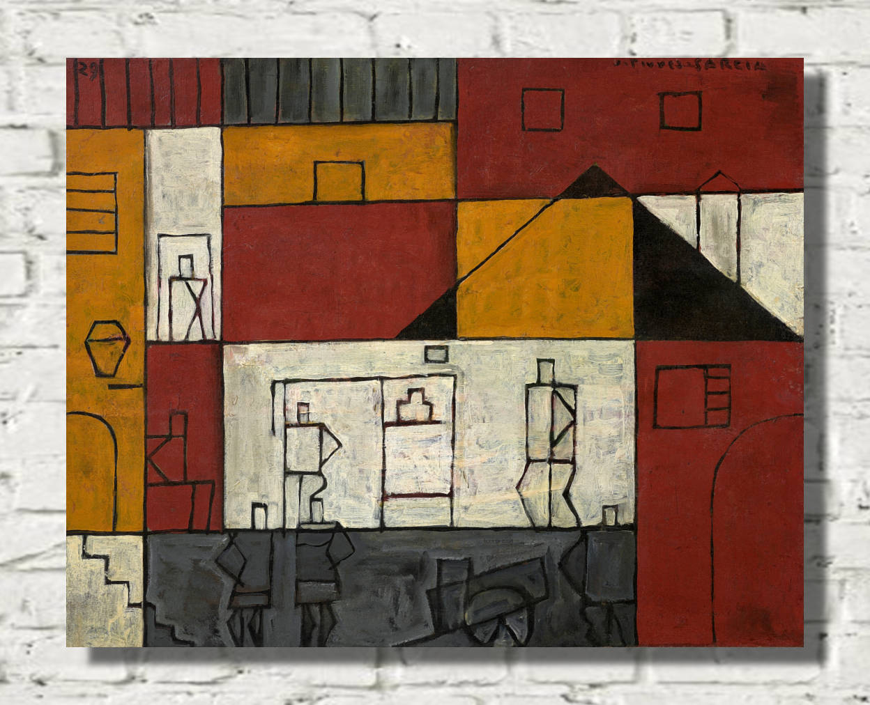 Joaquín Torres-García Print, Street No. 2 (Constructivist Landscape) (1929)