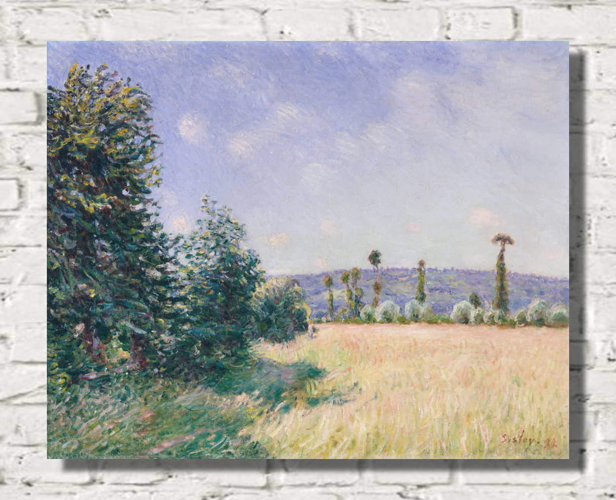 Alfred Sisley Print, Sahurs Meadows in Morning Sun (1894)