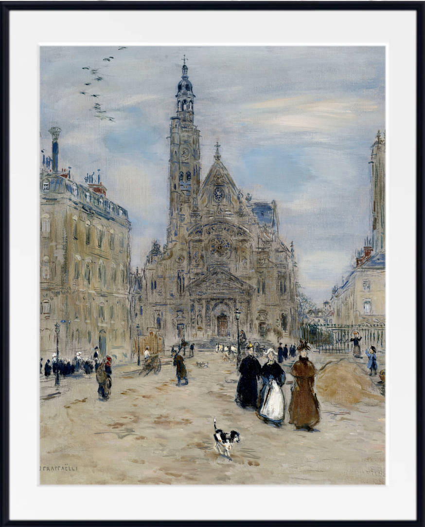 Saint-Étienne-du-Mont, Paris, Jean-François Raffaëlli Fine Art Print