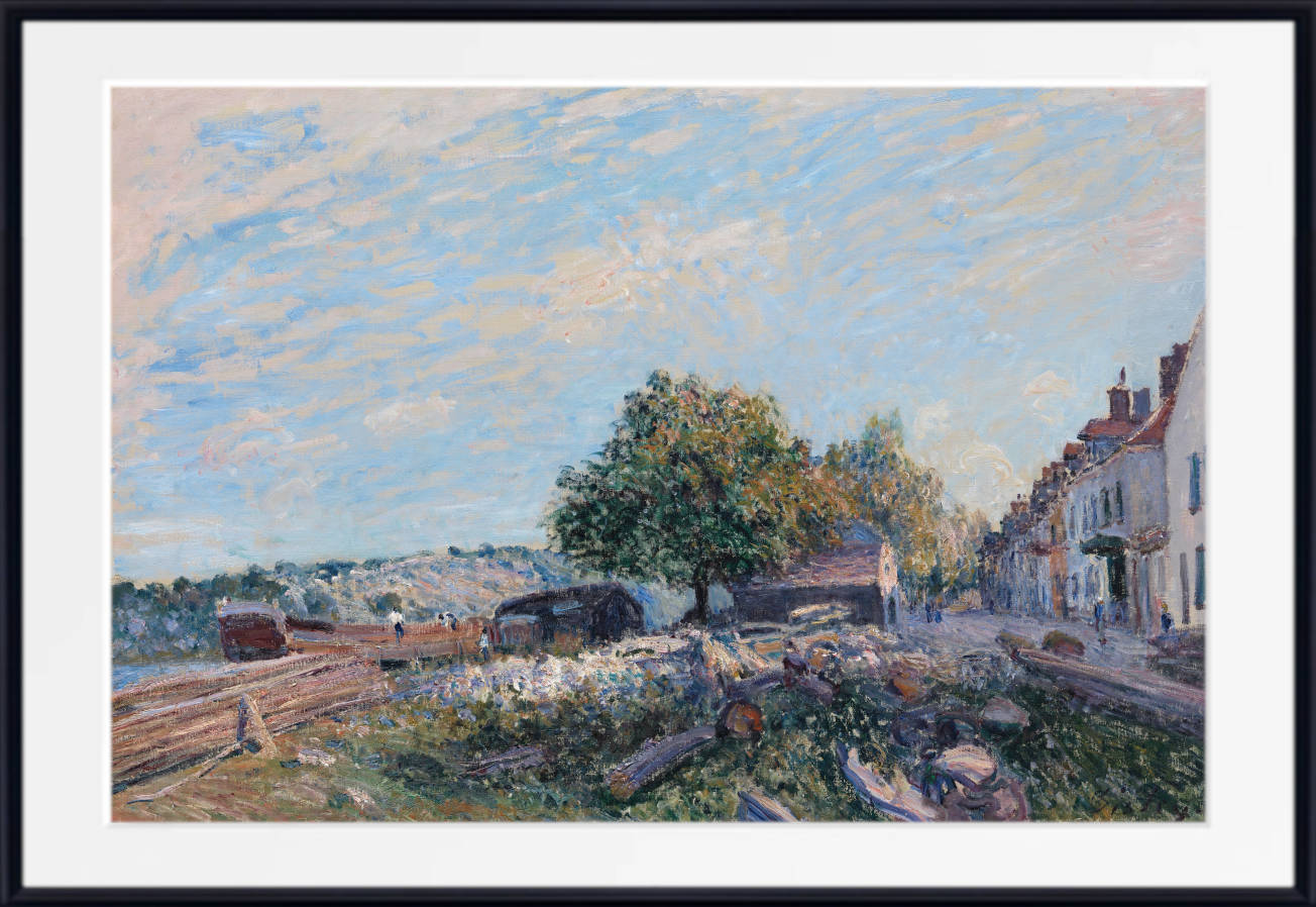 Alfred Sisley Fine Art Print River Steamboat and Bridge