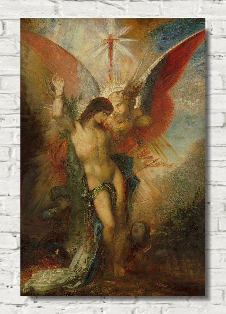 Saint Sebastian And The Angel (1876) by Gustave Moreau