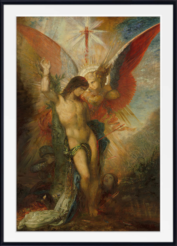 Saint Sebastian And The Angel (1876) by Gustave Moreau