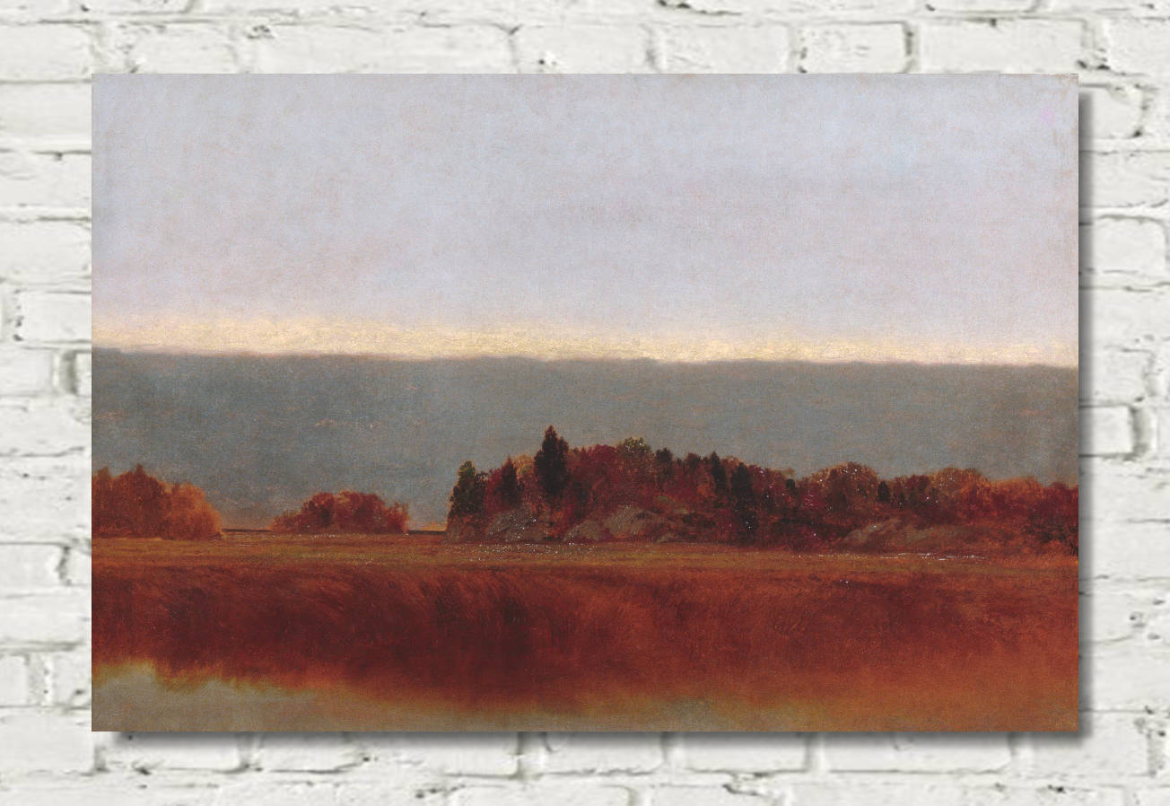 John Frederick Kensett Print, Salt Meadow in October (1872)