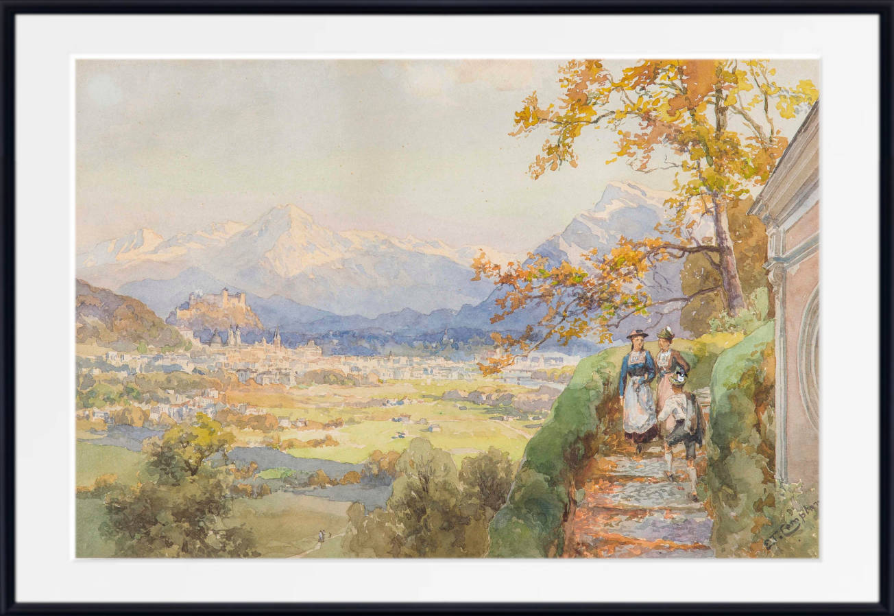 Edward Compton Print, Salzburg, Maria Plain