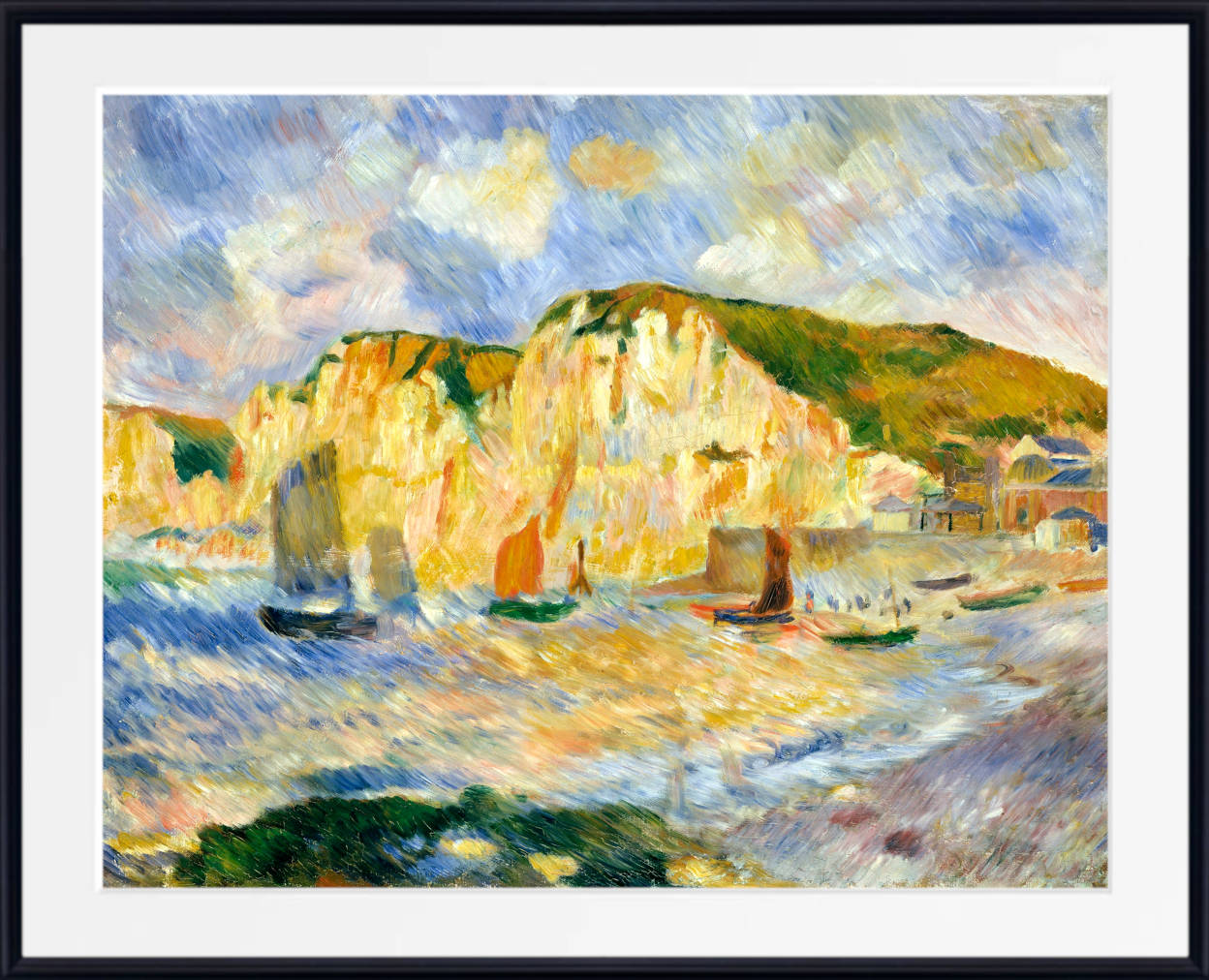 Renoir Print, Sea and Cliffs (ca. 1885)