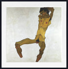 Egon Schiele Print, Seated Male Nude (Self-Portrait)