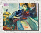 Edvard Munch Fine Art Print, Seated Model on the Couch (1924)