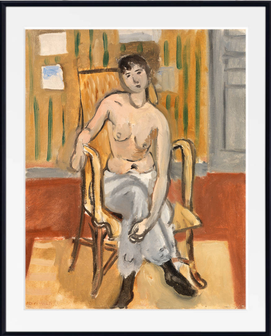 Henri Matisse Print, Seated Nude in a Tan Room (1918)