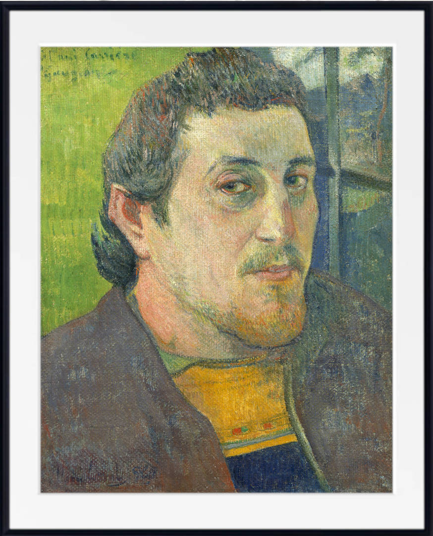 Paul Gauguin Print : Self-Portrait Dedicated to Carrière (1888)