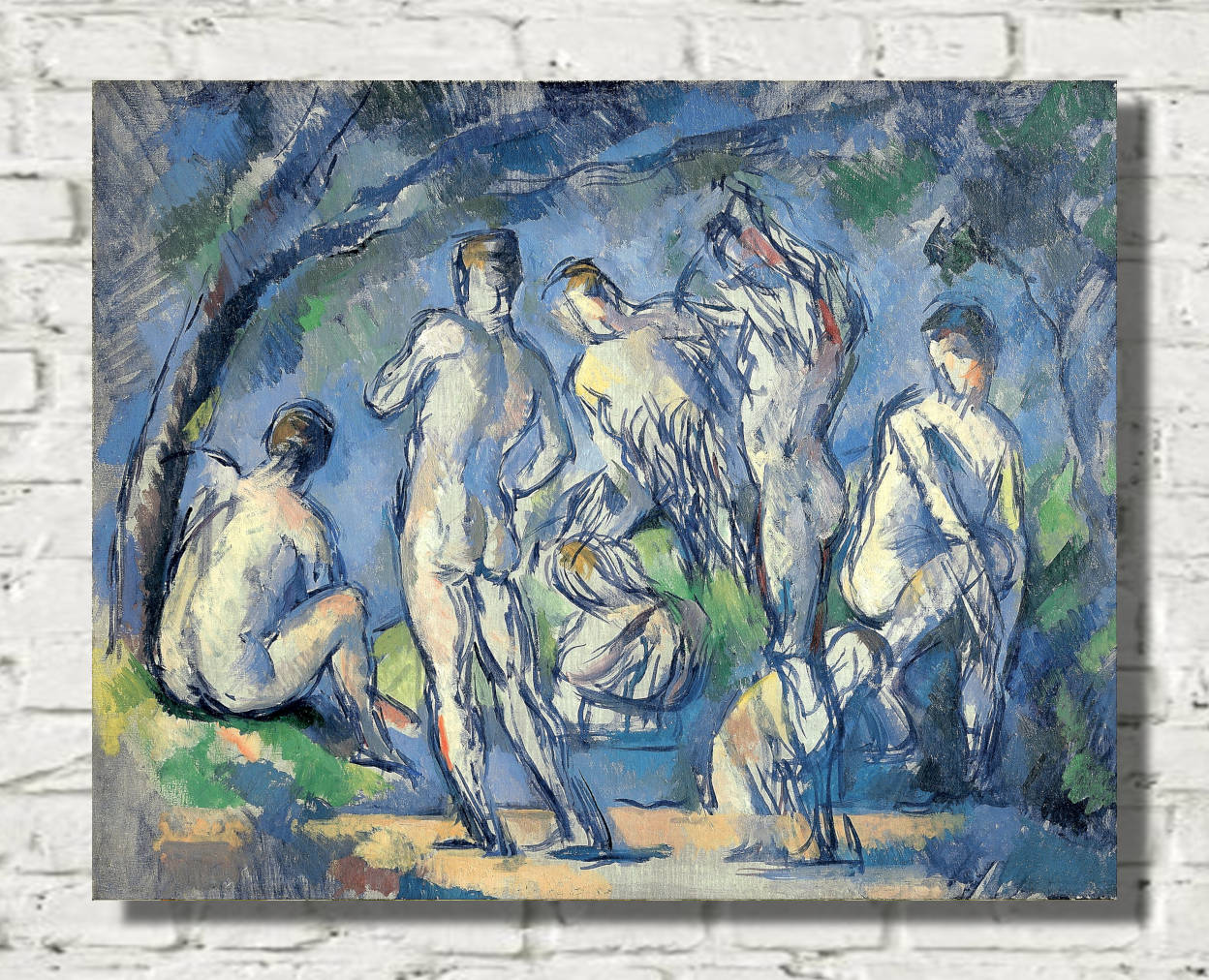 Paul Cézanne Print, Seven Bathers (1900)