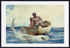 Winslow Homer Fine Art Print :  Shark Fishing