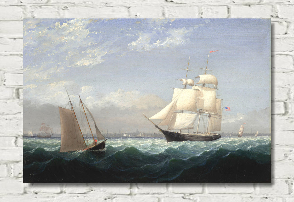 Ships in Boston Harbor (1850) by Fitz Henry Lane