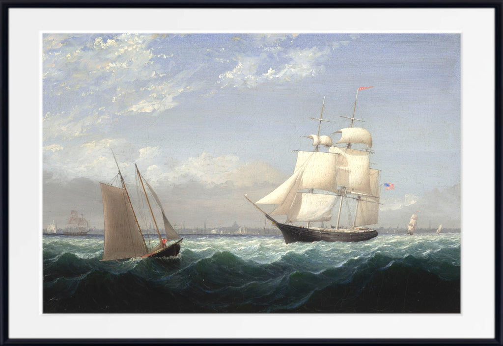Ships in Boston Harbor (1850) by Fitz Henry Lane